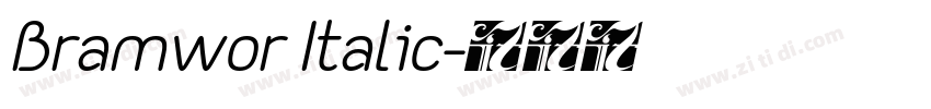 Bramwor Italic字体转换